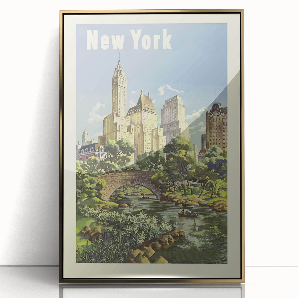 Retro New York Poster – Vintage Central Park Art Print