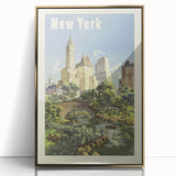 Retro New York Poster – Vintage Central Park Art Print