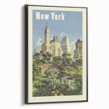Retro New York Poster – Vintage Central Park Art Print