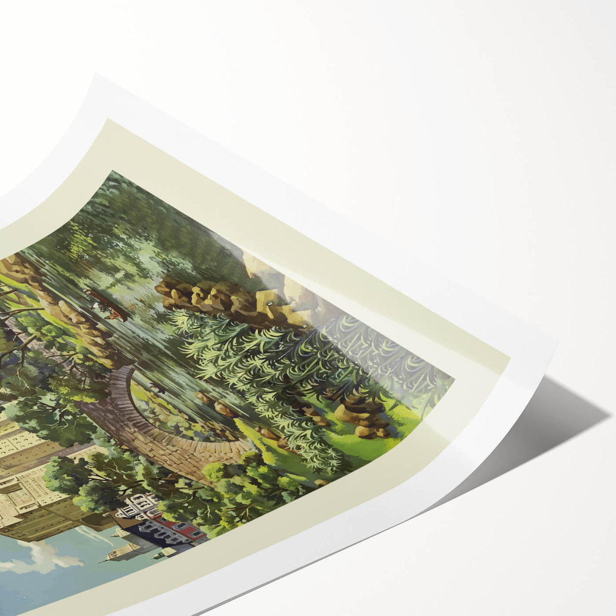Retro New York Poster – Vintage Central Park Art Print