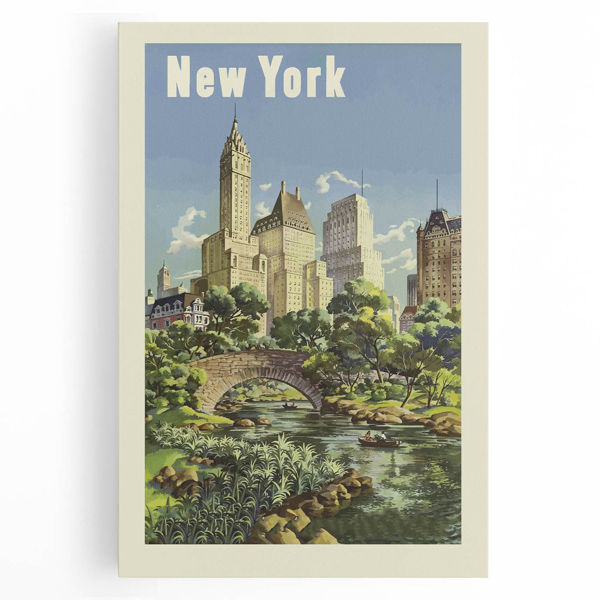 Retro New York Poster – Vintage Central Park Art Print