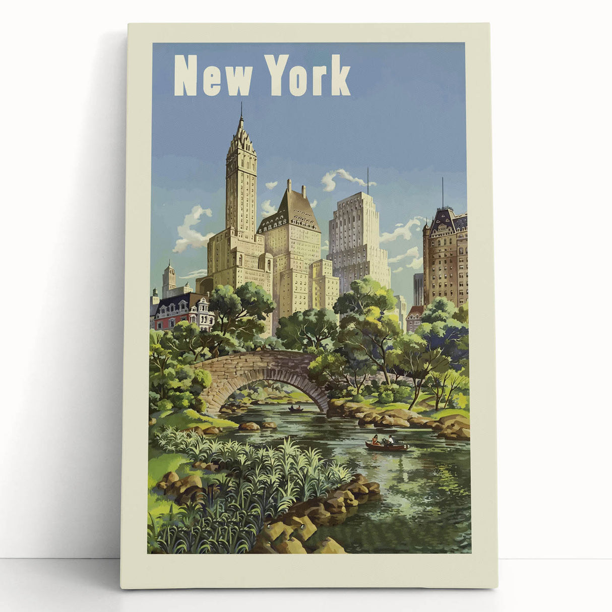 Retro New York Poster – Vintage Central Park Art Print