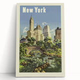 Retro New York Poster – Vintage Central Park Art Print