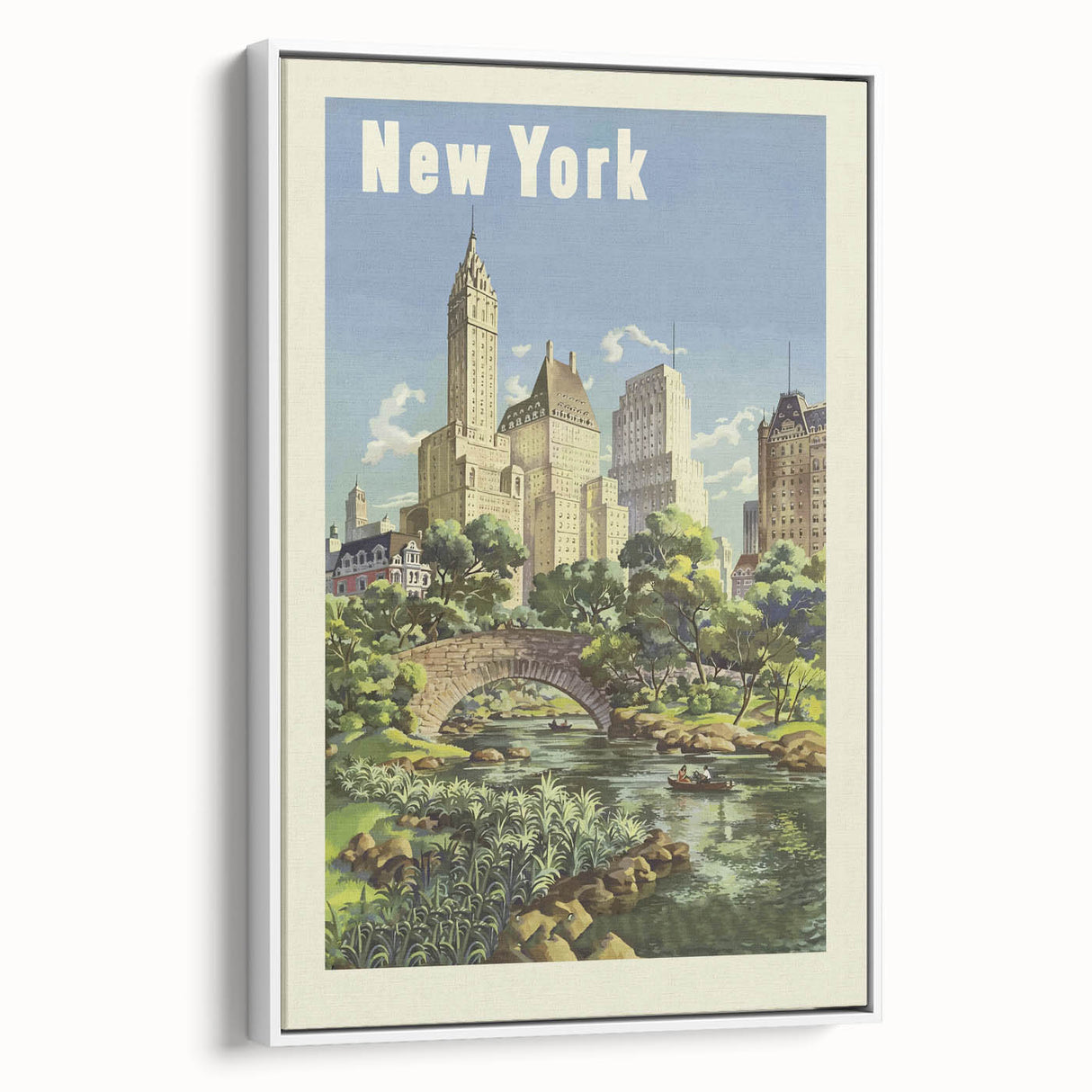 Retro New York Poster – Vintage Central Park Art Print