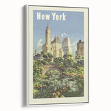 Retro New York Poster – Vintage Central Park Art Print