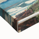 Realism Art Print of Tropical Landscape with Palm Trees and Ocean View