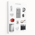 Kitchen Items Kids Educational Wall Art - Learning Poster for Classrooms