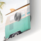 Large abstract wall art depicting the summer season in mid-century modernist style on acrylic glass.