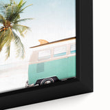 Extra large framed canvas featuring textured, colorful art depicting summer season with vibrant hues.