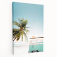 Large canvas with a vibrant summer theme in vivid orange and red tones, ideal for kitchen wall art.