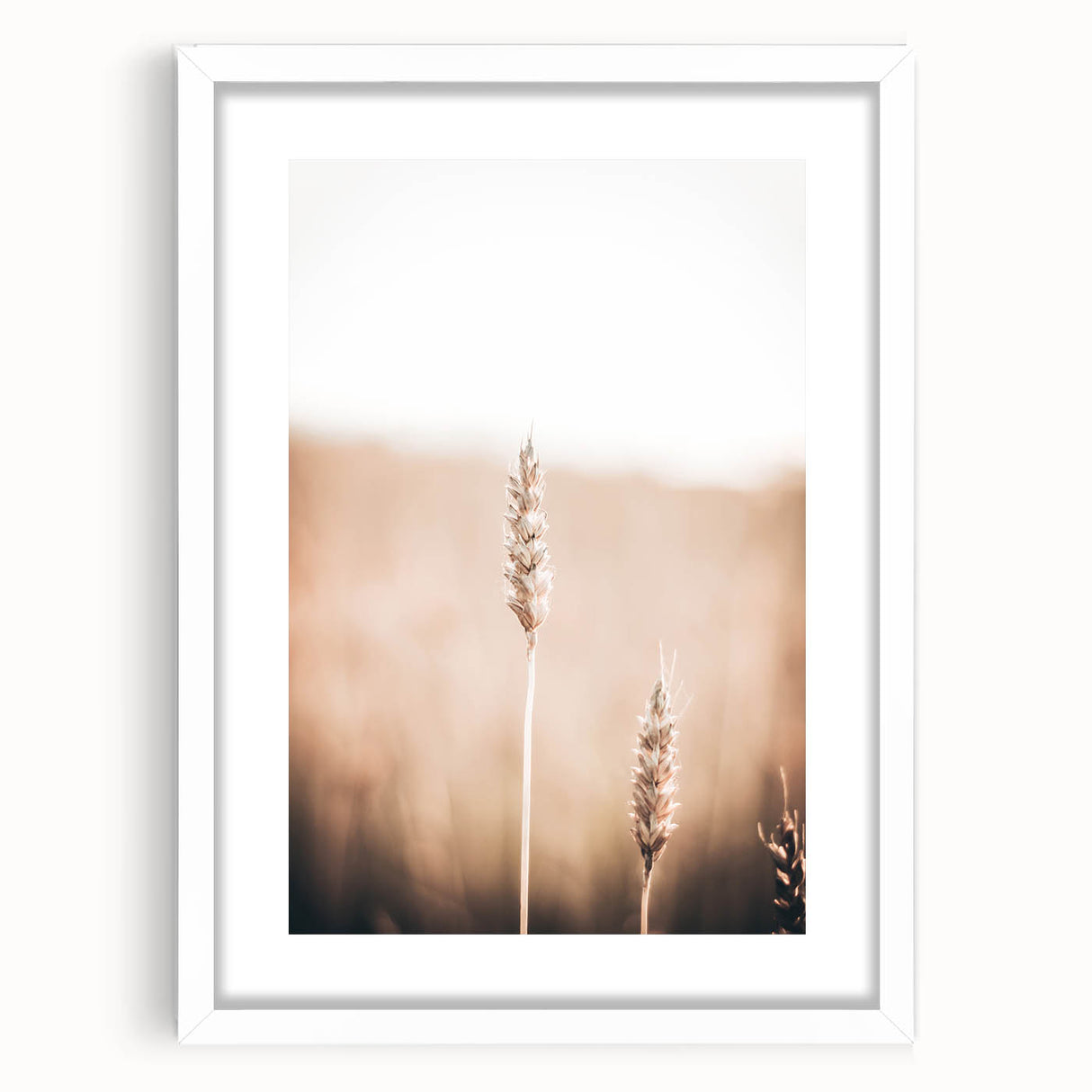 Abstract art print featuring swirling blue and white patterns on a framed canvas.