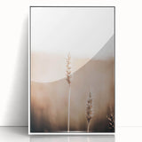 Art deco poster featuring a summer-themed design in pastel shades, framed in white acrylic, ideal for nursery wall art.