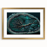 Abstract floral wall art print framed in elegant gold, showcasing vibrant colors and intricate designs, perfect for enhancing modern home decor.