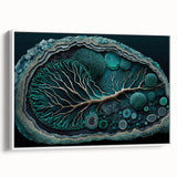 Framed canvas wall art showcasing abstract floral designs in soft pastel colors, featuring a sleek white frame, perfect for modern home decor.