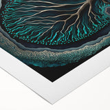 Abstract floral wall art on rolled canvas, showcasing vibrant colors and intricate patterns, perfect for enhancing modern home decor. Ideal for art enthusiasts.