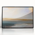 Framed acrylic wall art showcasing an abstract landscape with rich colors and textures, set against a sleek black frame, perfect for modern home decor.