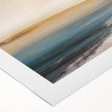 Abstract landscape wall art on rolled canvas, showcasing vibrant colors and fluid shapes, ideal for modern home decor. Packaged securely in a cardboard tube for safe delivery.