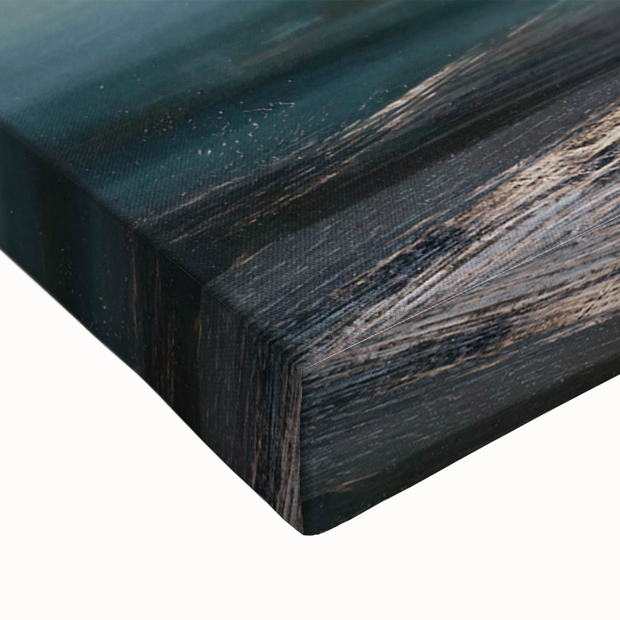 Abstract landscape wall art on stretched canvas showcasing vibrant colors and intricate textures, ideal for modern home decor and artistic expression.