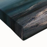 Abstract landscape wall art on stretched canvas showcasing vibrant colors and intricate textures, ideal for modern home decor and artistic expression.