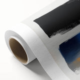 Geometric Abstract Wall Decor – Royal Blue and Gold Brushstroke Art