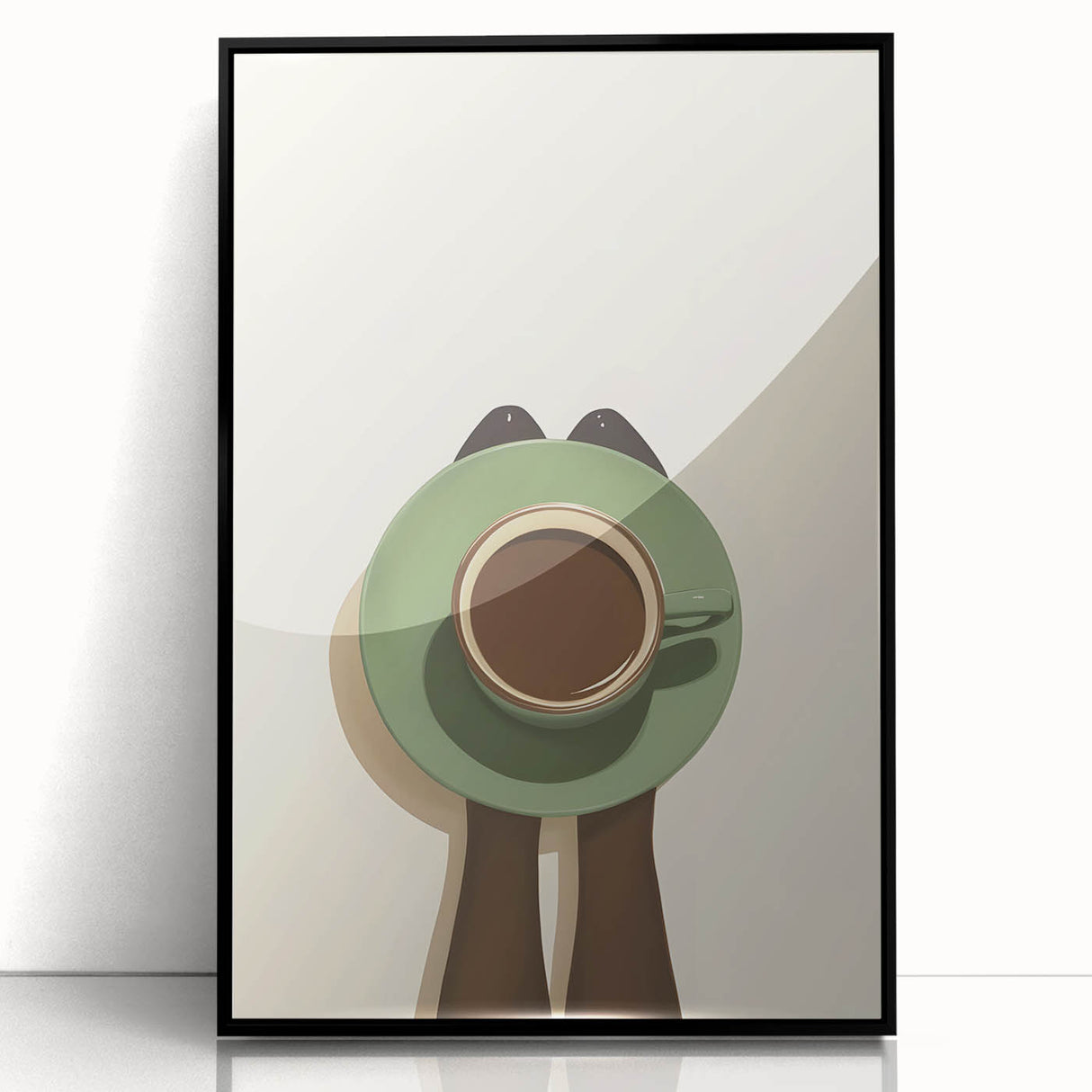 Large abstract wall art featuring mid-century modernist style in vibrant colors on framed acrylic.