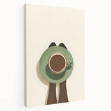 Large canvas print of colorful fruits and beverages, ideal for kitchen wall art.