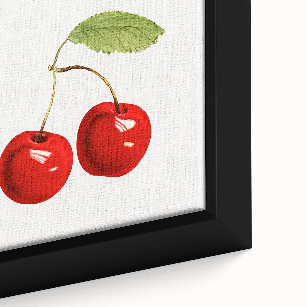 Extra large black wall art on canvas featuring a close-up of colorful, textured fruits, ideal for living room decor.