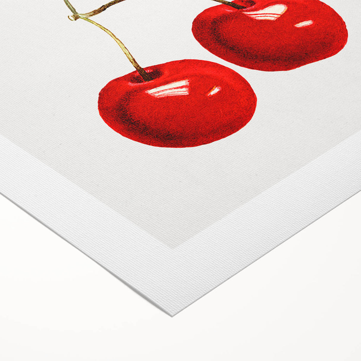 Art deco poster featuring an array of vibrant fruits on a rolled canvas, ideal for dining room wall decor.