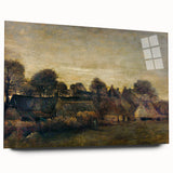 Impressionist Twilight Scene - Farming Village at Twilight by Van Gogh