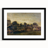 Impressionist Twilight Scene - Farming Village at Twilight by Van Gogh