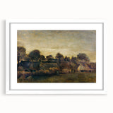 Impressionist Twilight Scene - Farming Village at Twilight by Van Gogh