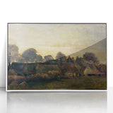 Impressionist Twilight Scene - Farming Village at Twilight by Van Gogh