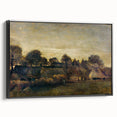 Impressionist Twilight Scene - Farming Village at Twilight by Van Gogh