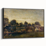 Impressionist Twilight Scene - Farming Village at Twilight by Van Gogh