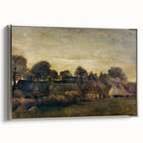 Impressionist Twilight Scene - Farming Village at Twilight by Van Gogh