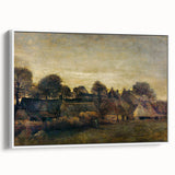 Impressionist Twilight Scene - Farming Village at Twilight by Van Gogh