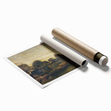 Impressionist Twilight Scene - Farming Village at Twilight by Van Gogh