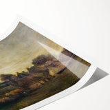 Impressionist Twilight Scene - Farming Village at Twilight by Van Gogh