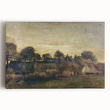 Impressionist Twilight Scene - Farming Village at Twilight by Van Gogh