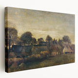 Impressionist Twilight Scene - Farming Village at Twilight by Van Gogh