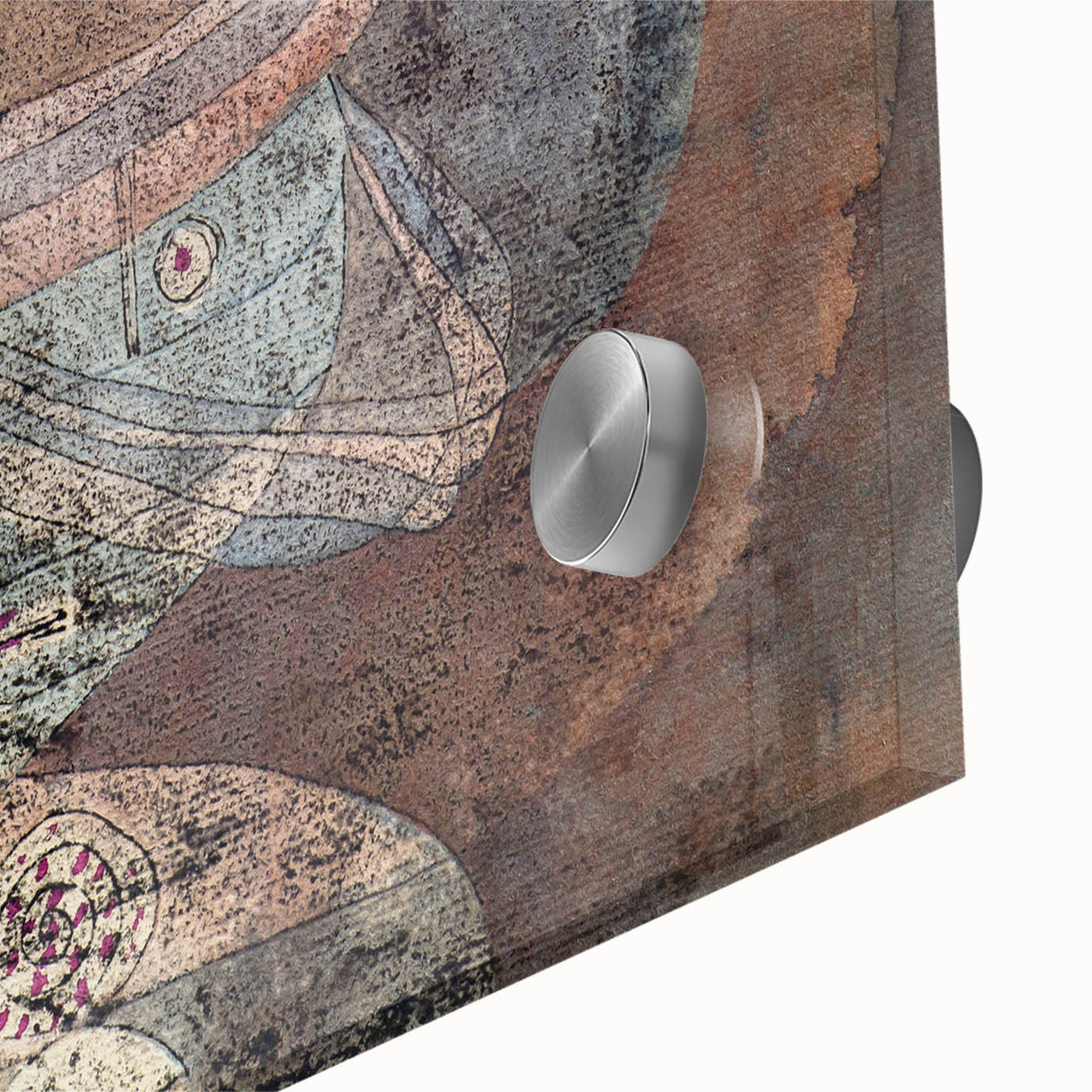 Abstract Child Portrait - Modern Wall Art with Earthy Tones and Texture