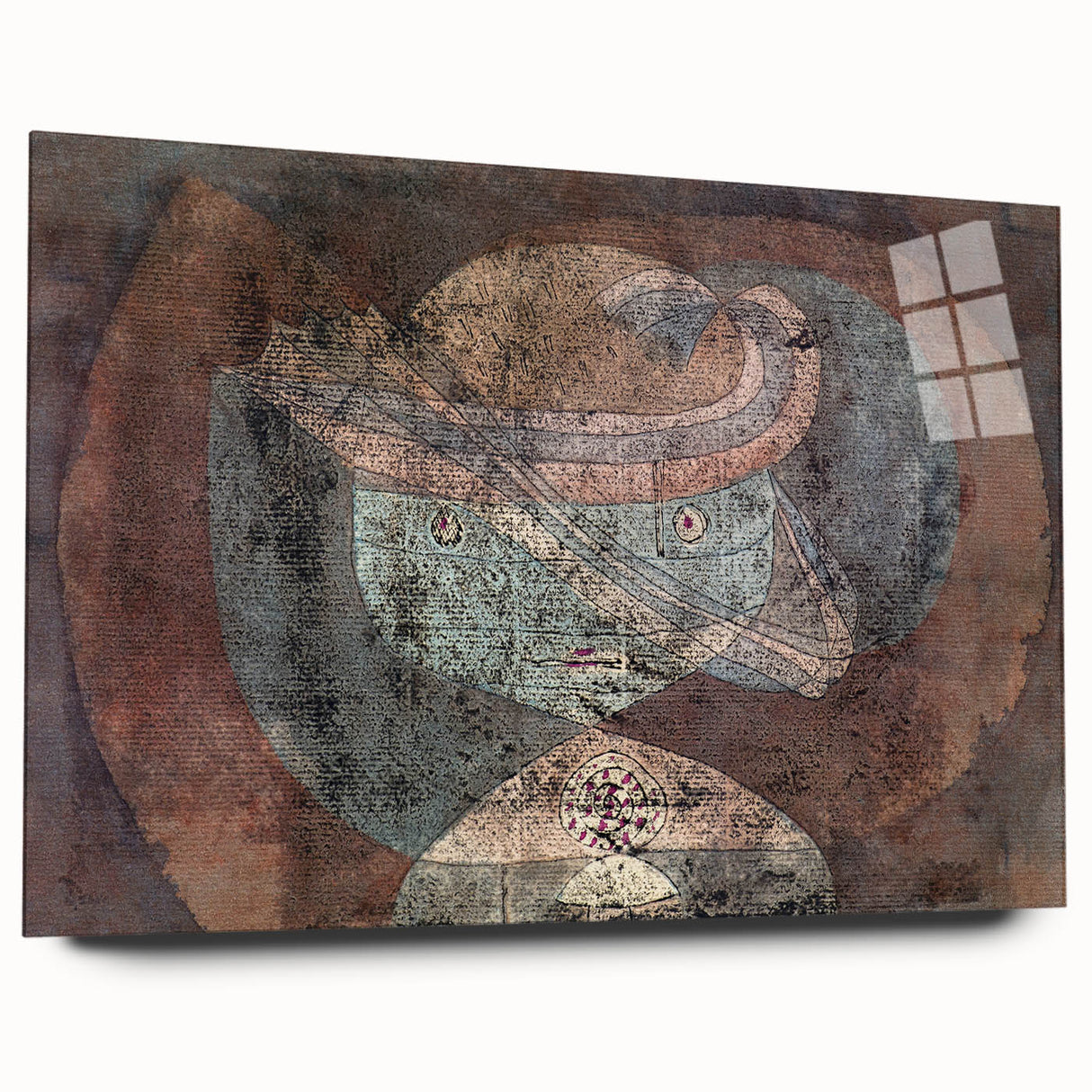 Abstract Child Portrait - Modern Wall Art with Earthy Tones and Texture
