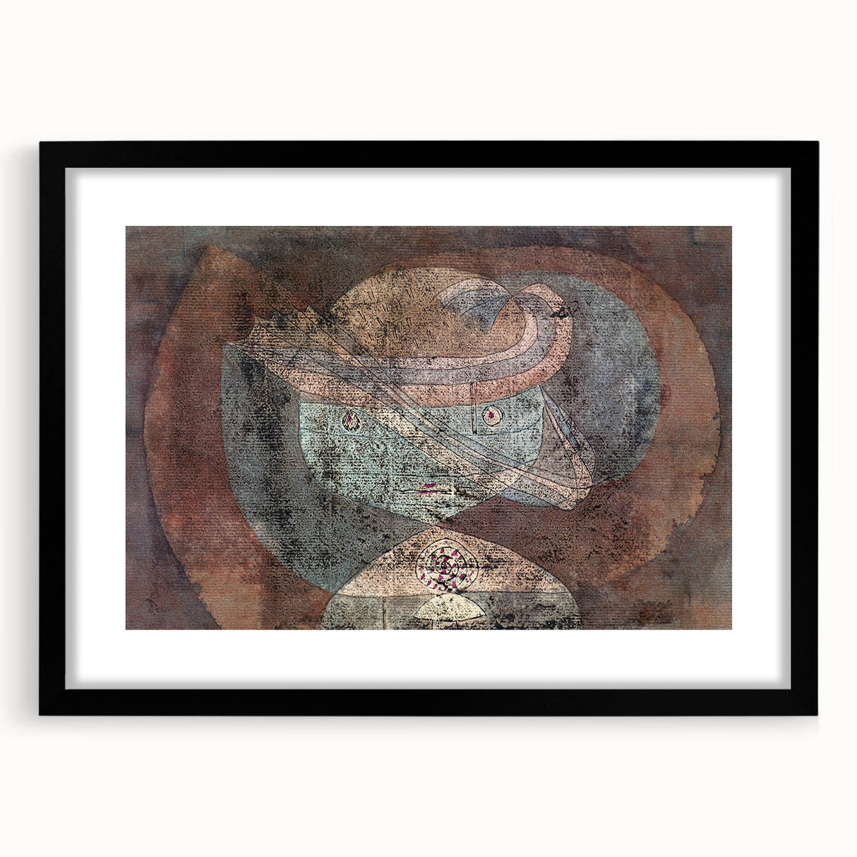 Abstract Child Portrait - Modern Wall Art with Earthy Tones and Texture