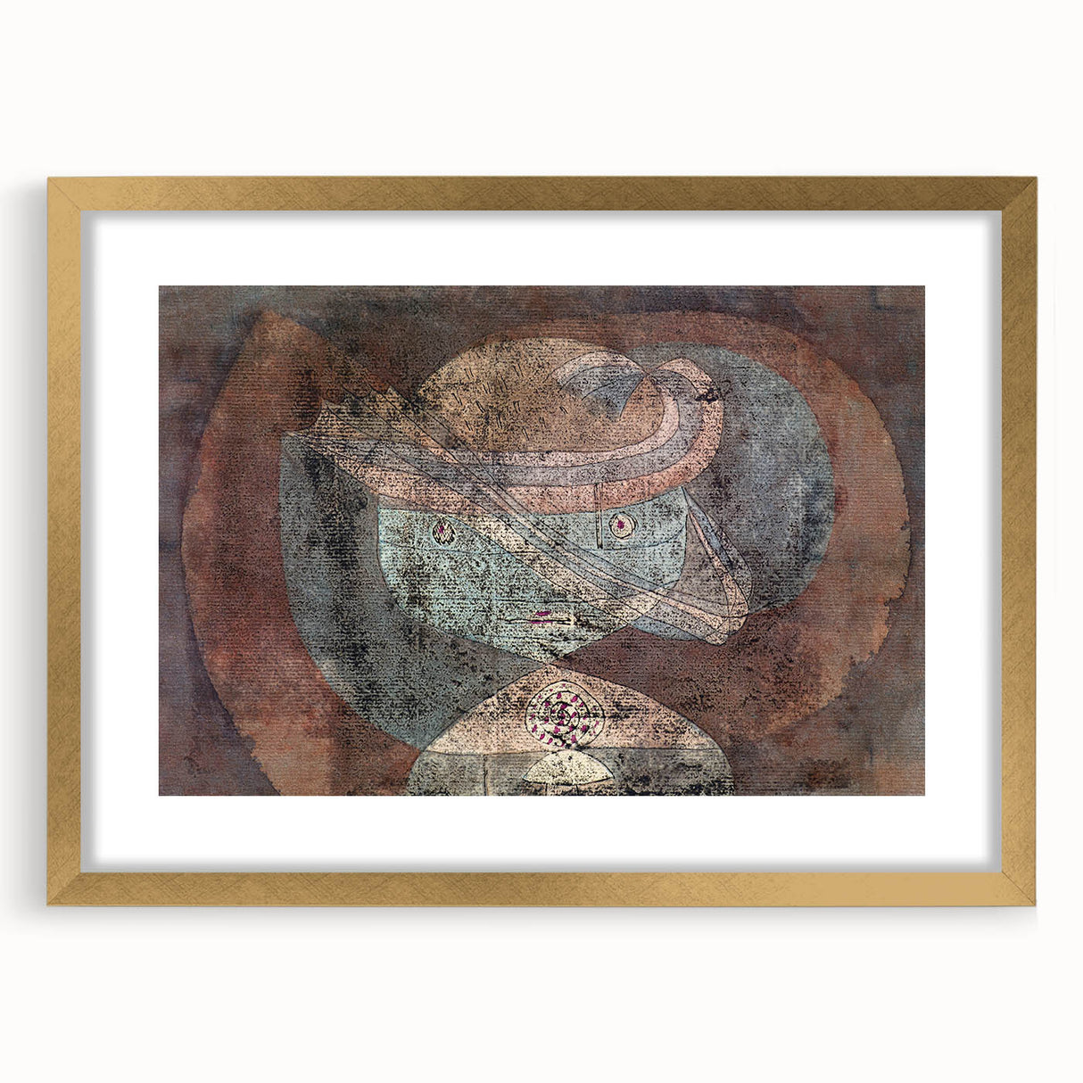 Abstract Child Portrait - Modern Wall Art with Earthy Tones and Texture