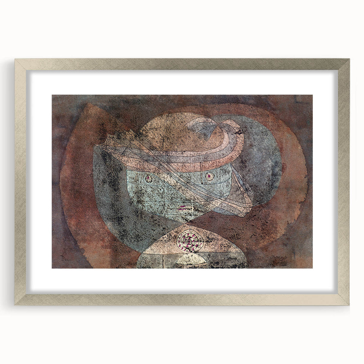 Abstract Child Portrait - Modern Wall Art with Earthy Tones and Texture