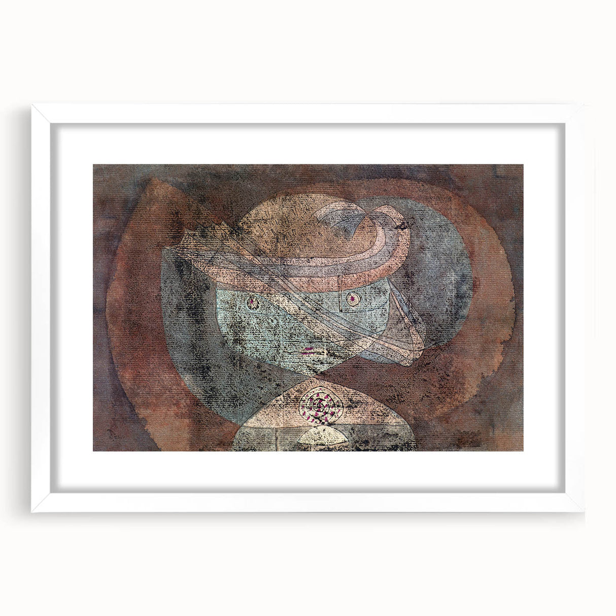 Abstract Child Portrait - Modern Wall Art with Earthy Tones and Texture