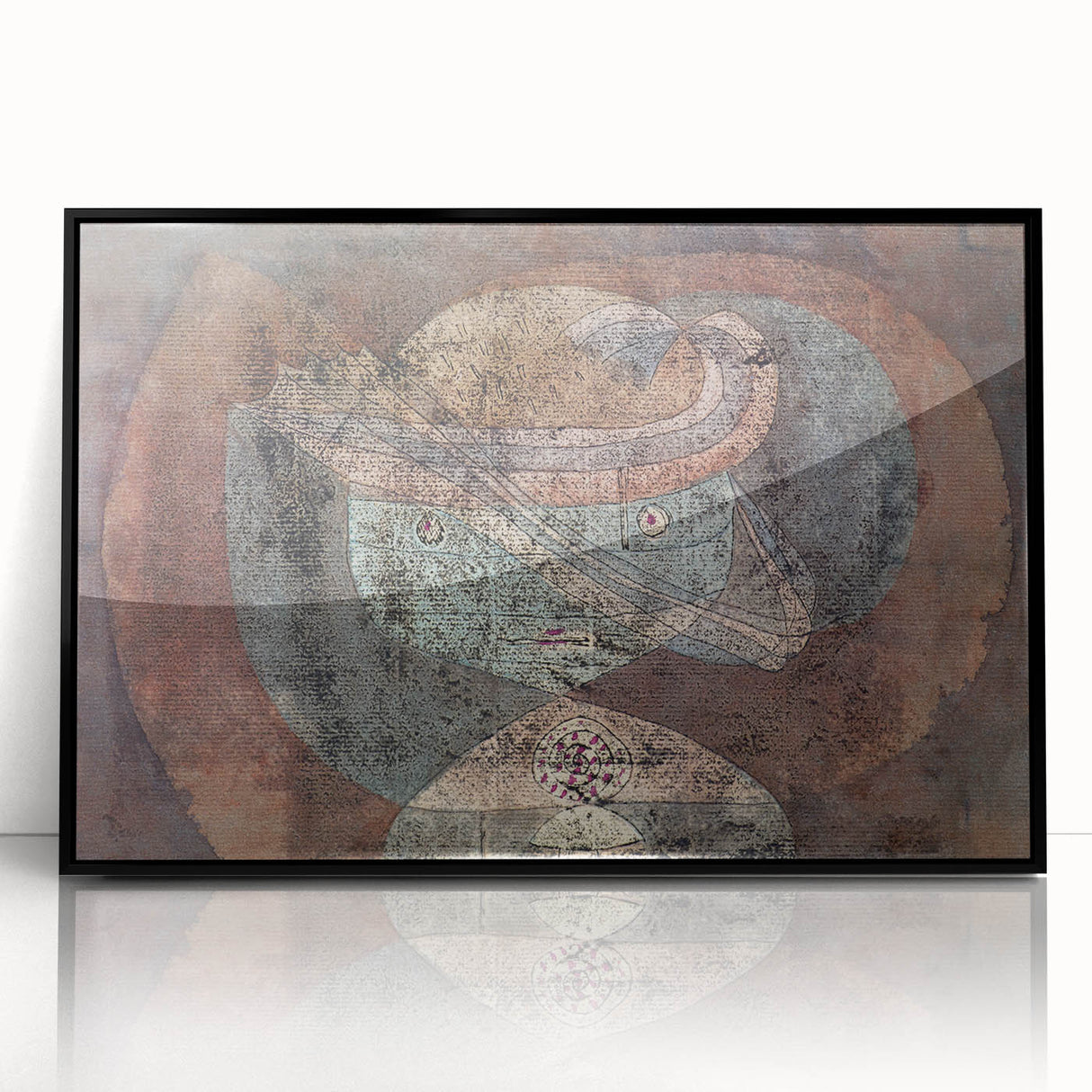 Abstract Child Portrait - Modern Wall Art with Earthy Tones and Texture