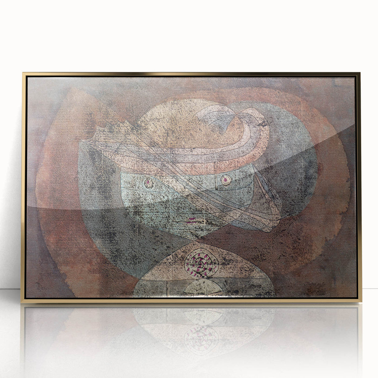 Abstract Child Portrait - Modern Wall Art with Earthy Tones and Texture