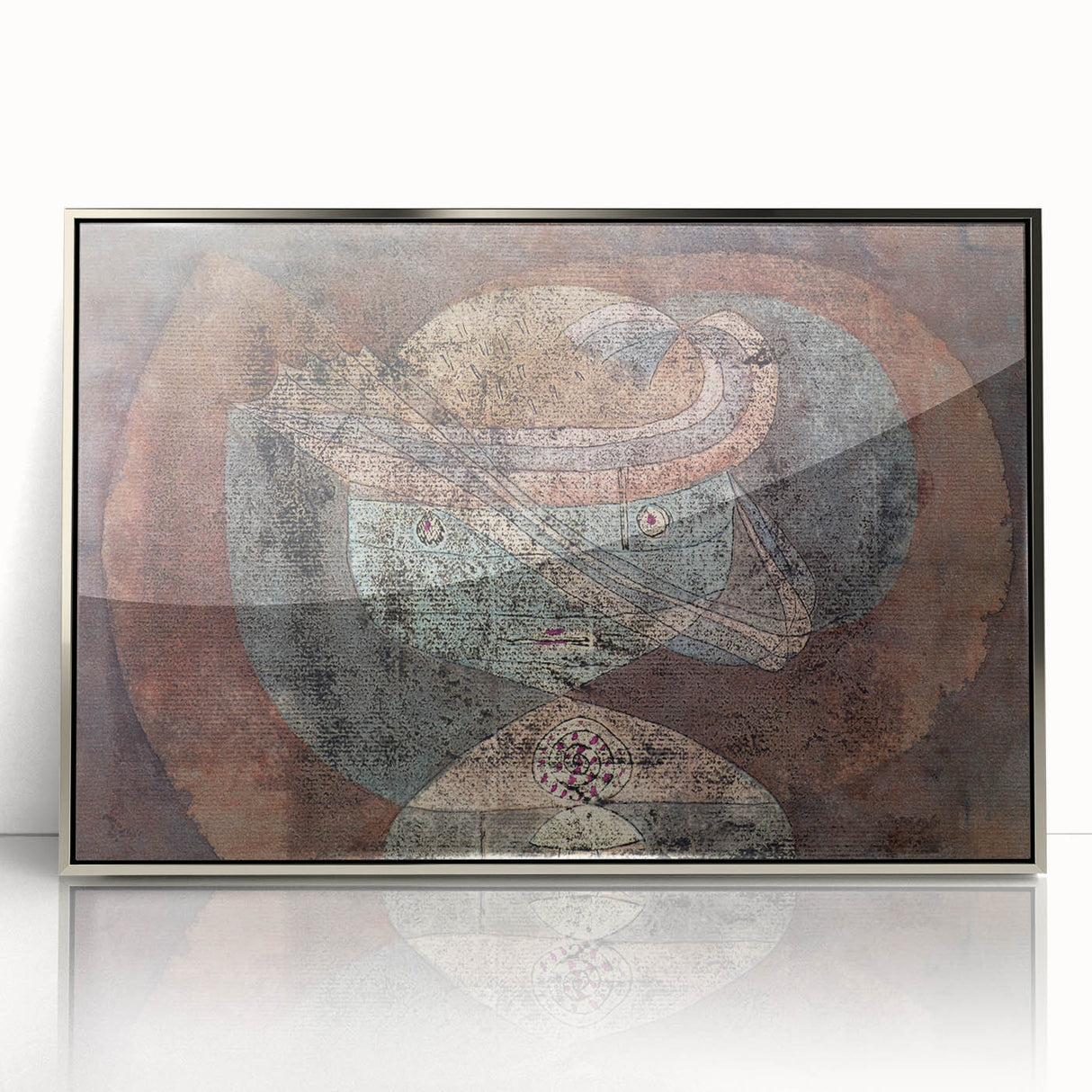 Abstract Child Portrait - Modern Wall Art with Earthy Tones and Texture