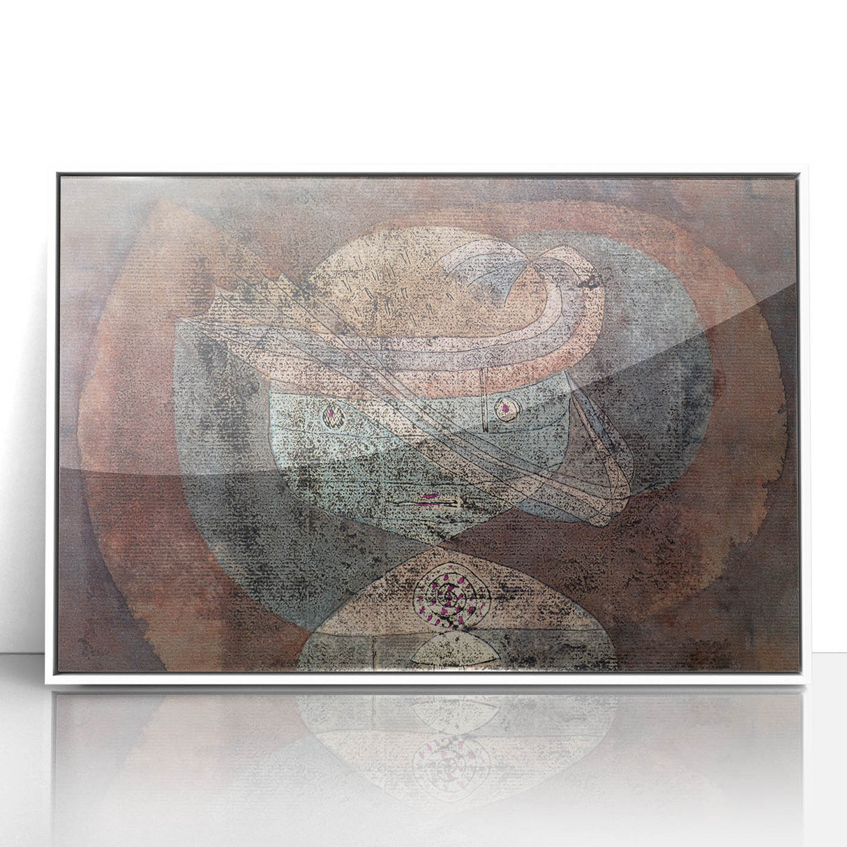 Abstract Child Portrait - Modern Wall Art with Earthy Tones and Texture